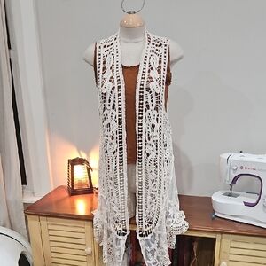 White Lace Cardigan
